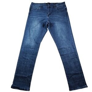 Kenneth Cole Denim Jeans Men's Straight Fit Size 38x34 Blue Cotton Pants